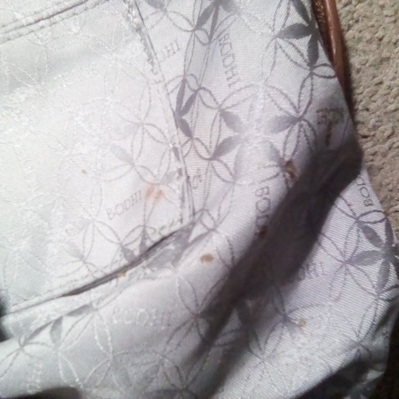 Bodhi Cognac Brown Pebble Leather Cinch Draw String Magnetic Closure Hobo Bag - Picture 5 of 8